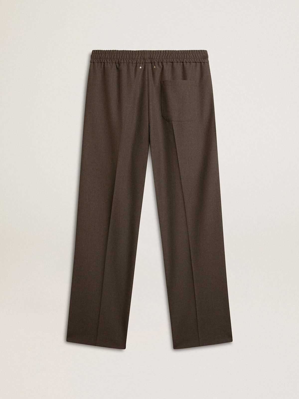 Men's soft pants in anthracite gray wool