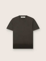 Men’s T-shirt in anthracite cotton jersey with perforated heart