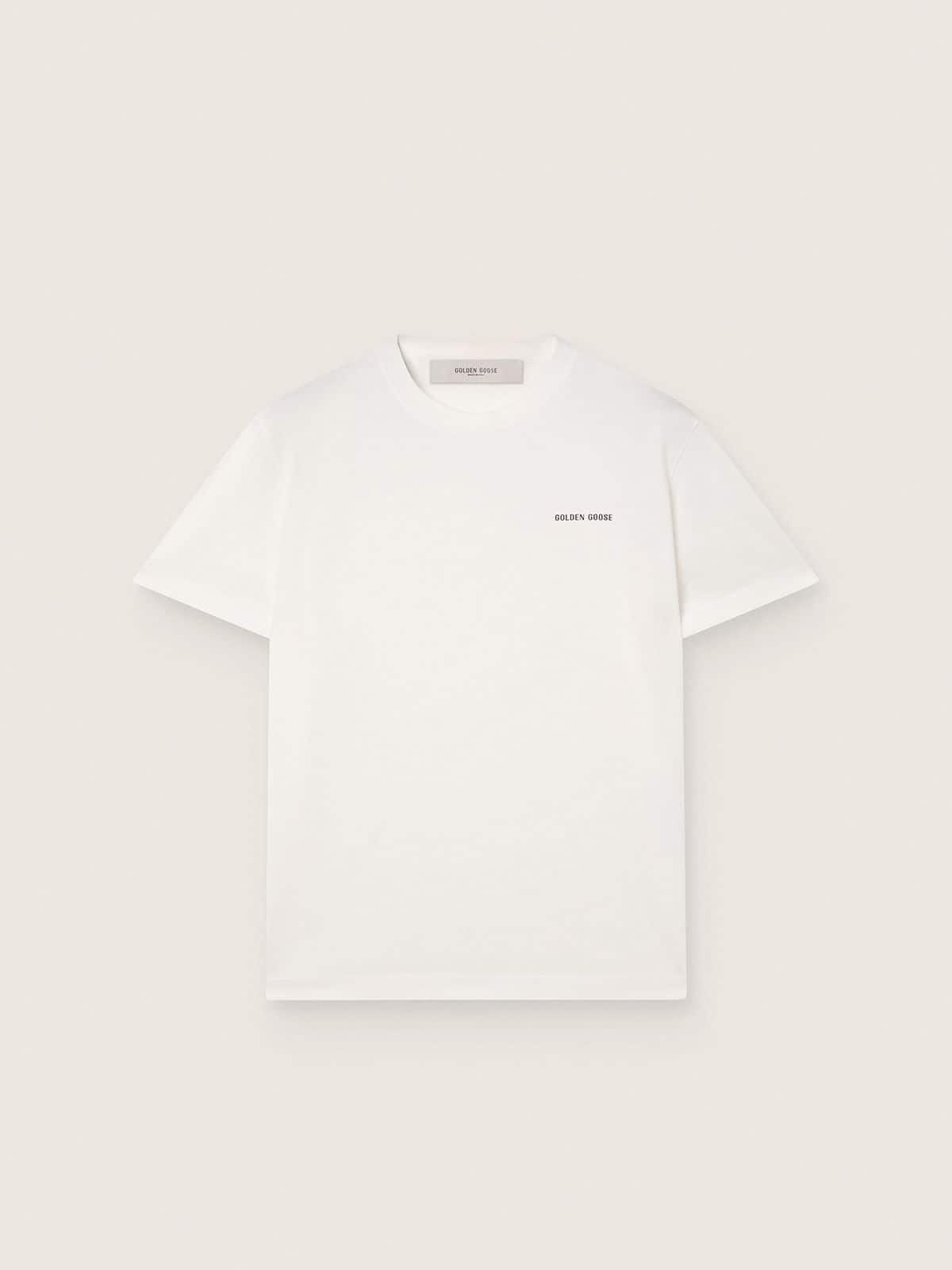 Men's T-shirt in vintage white cotton jersey