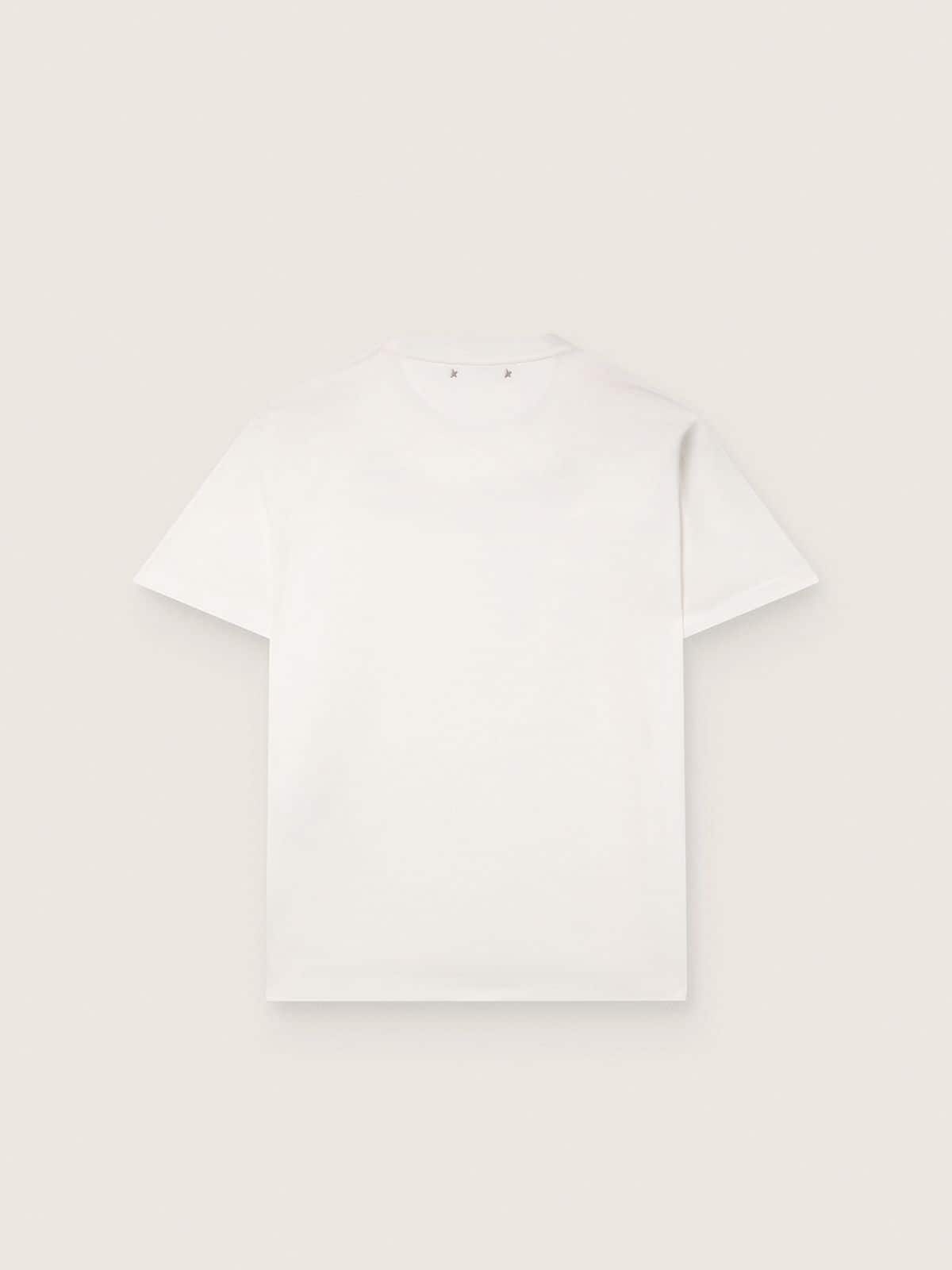Men's T-shirt in vintage white cotton jersey