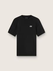 Men's black sports T-shirt with print on the back