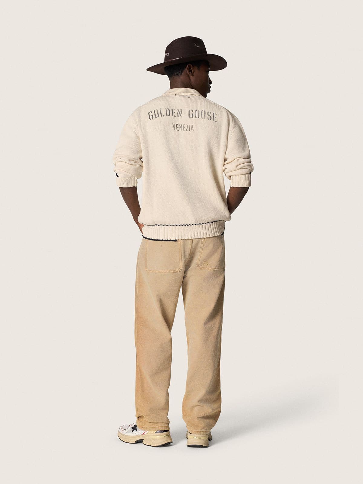 Men’s short-sleeved polo shirt in gray merino wool