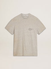 Men's gray T-shirt with black lettering