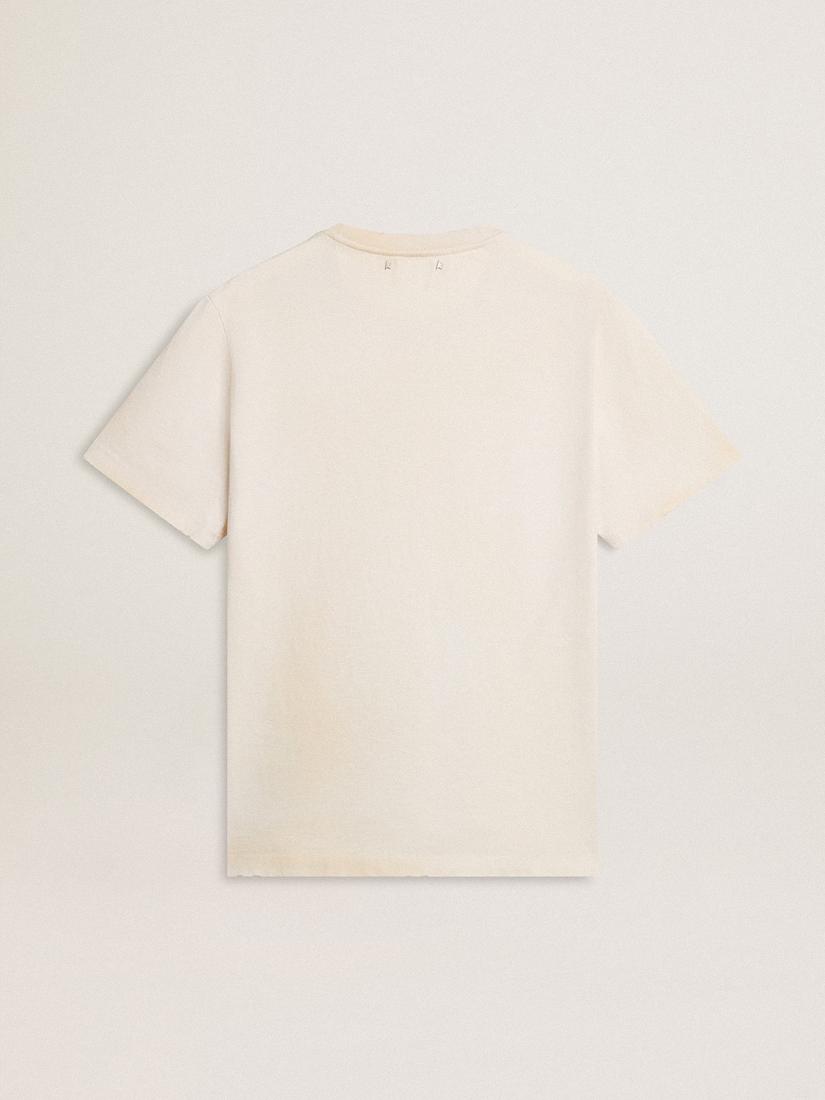 Men's vintage-look white T-shirt with front print