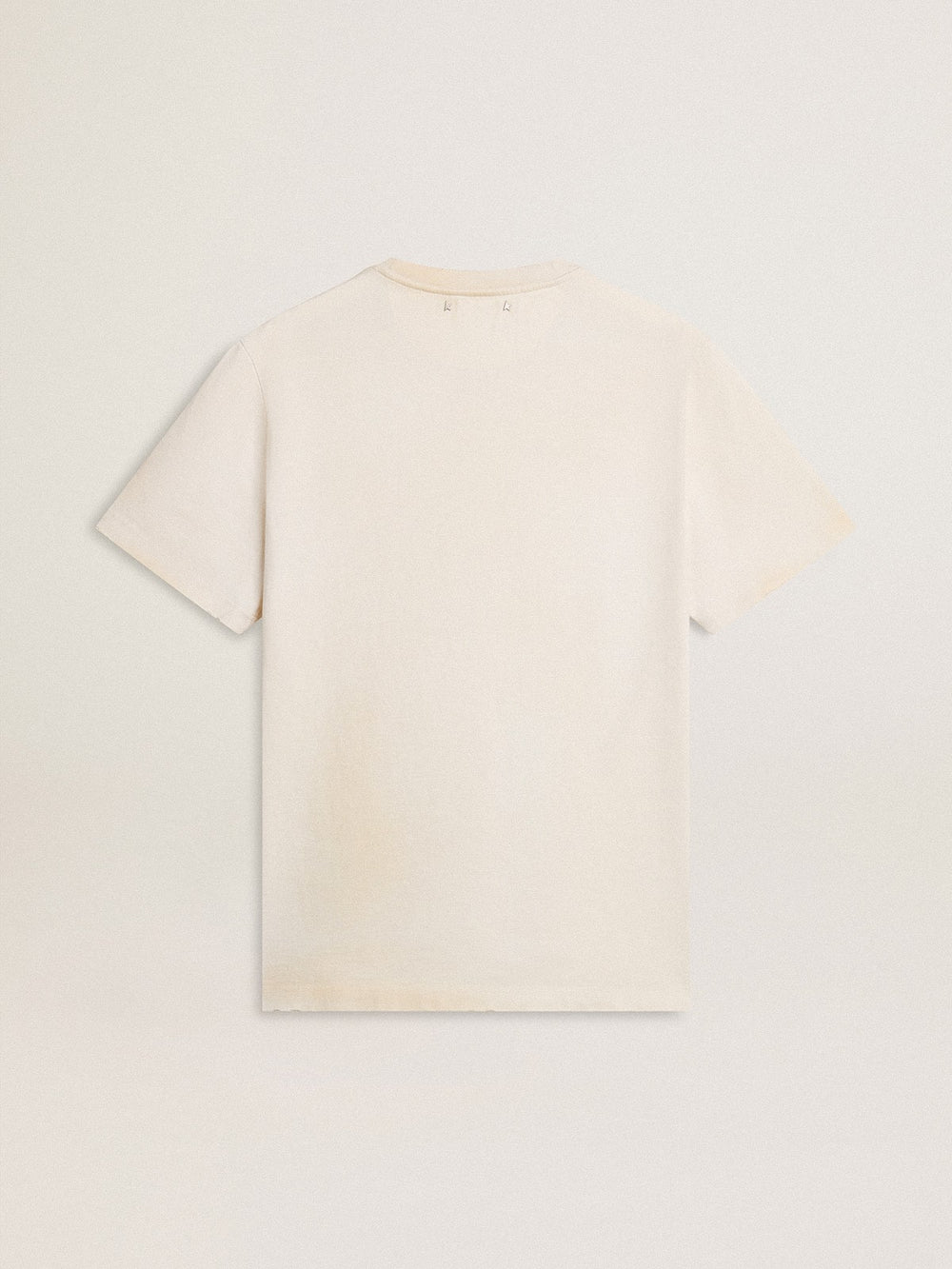 Men's vintage-look white T-shirt with front print