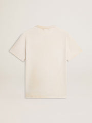 Men's vintage-look white T-shirt with front print
