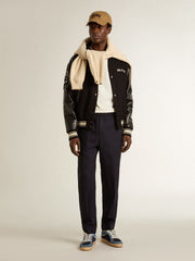 Men's T-shirt with print on the chest and on the back with a lived-in effect