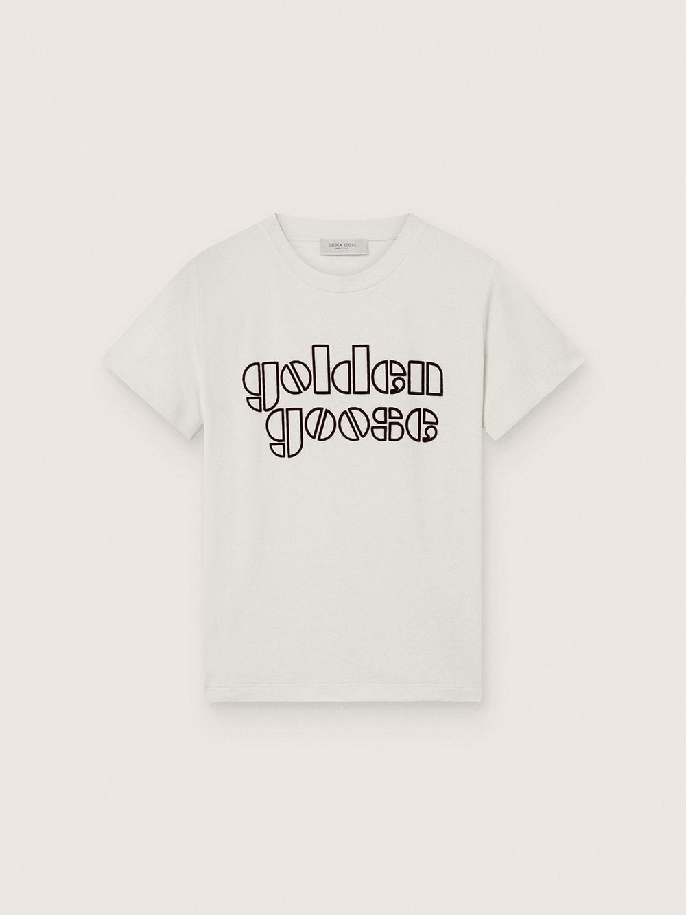 Journey boys’ T-shirt in white cotton jersey with logo