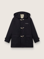Boys’ dark blue hooded duffle coat