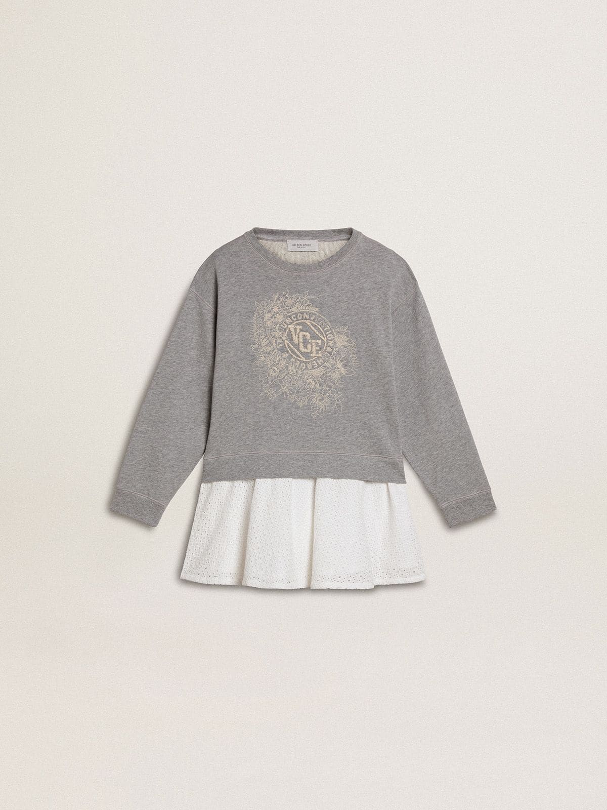 Girls’ gray and white mini dress