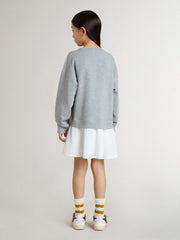 Girls’ gray and white mini dress