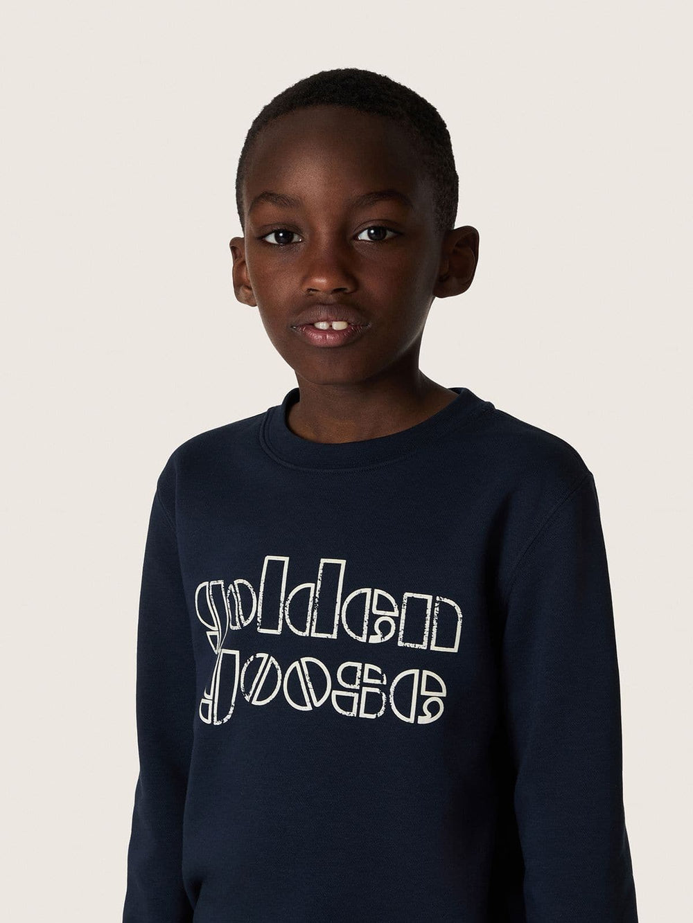 Journey boys’ sweatshirt in blue cotton blend with a contrasting logo