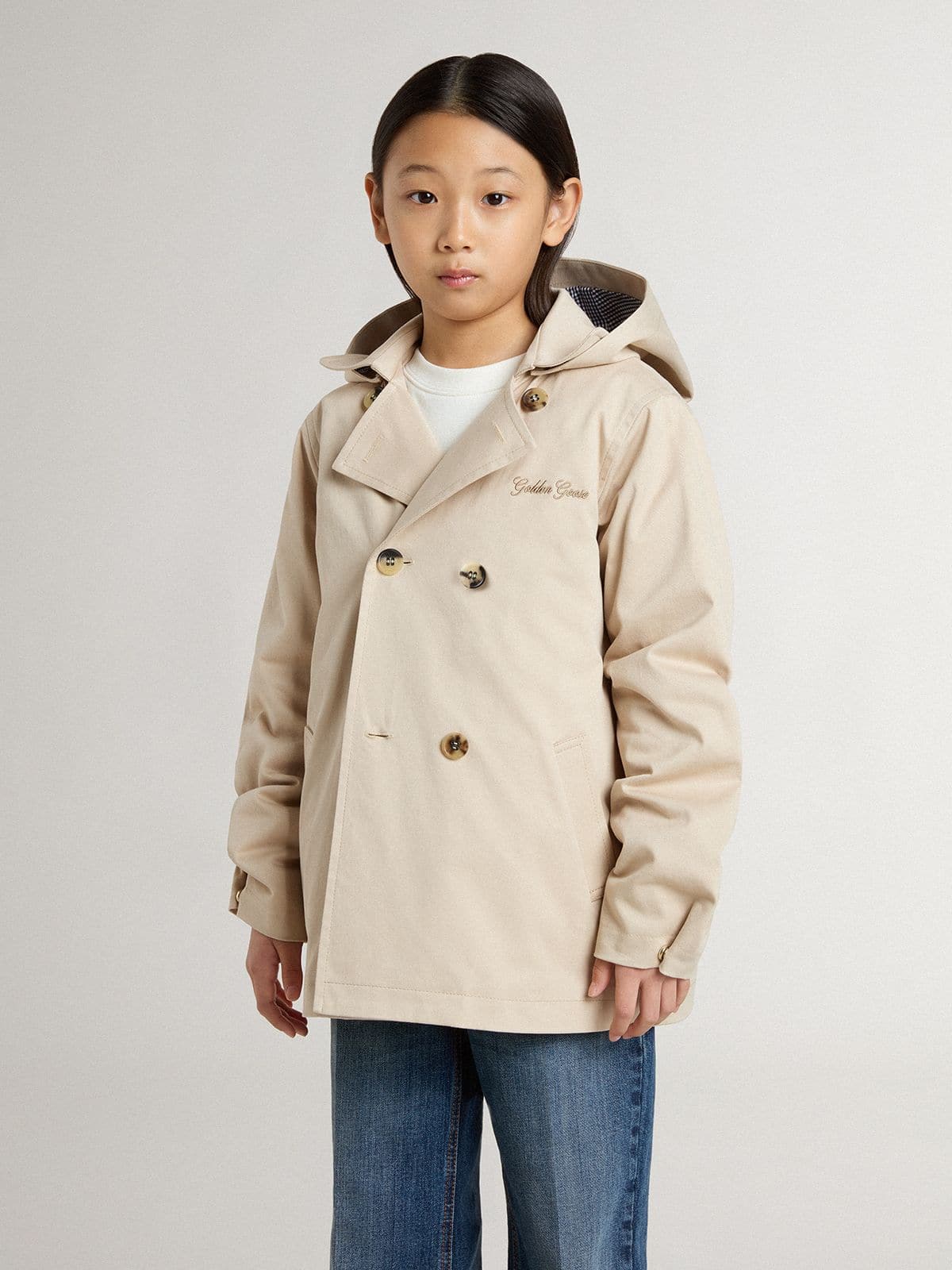 Kids’ trench jacket with removable inner gilet