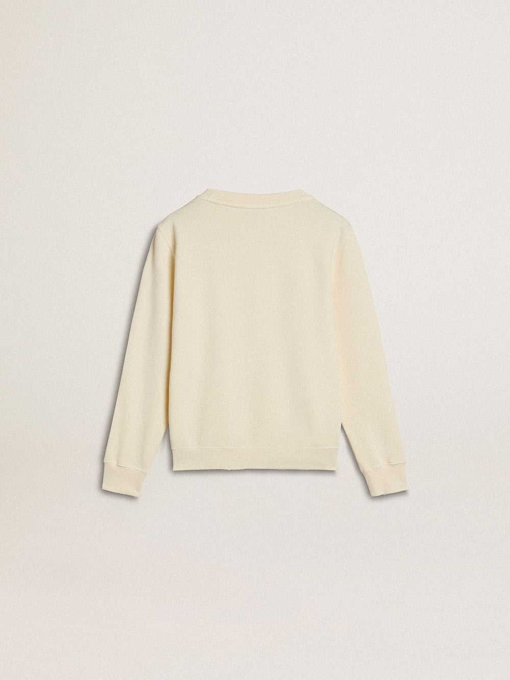 Girls’ cream-colored sweatshirt with patch writing