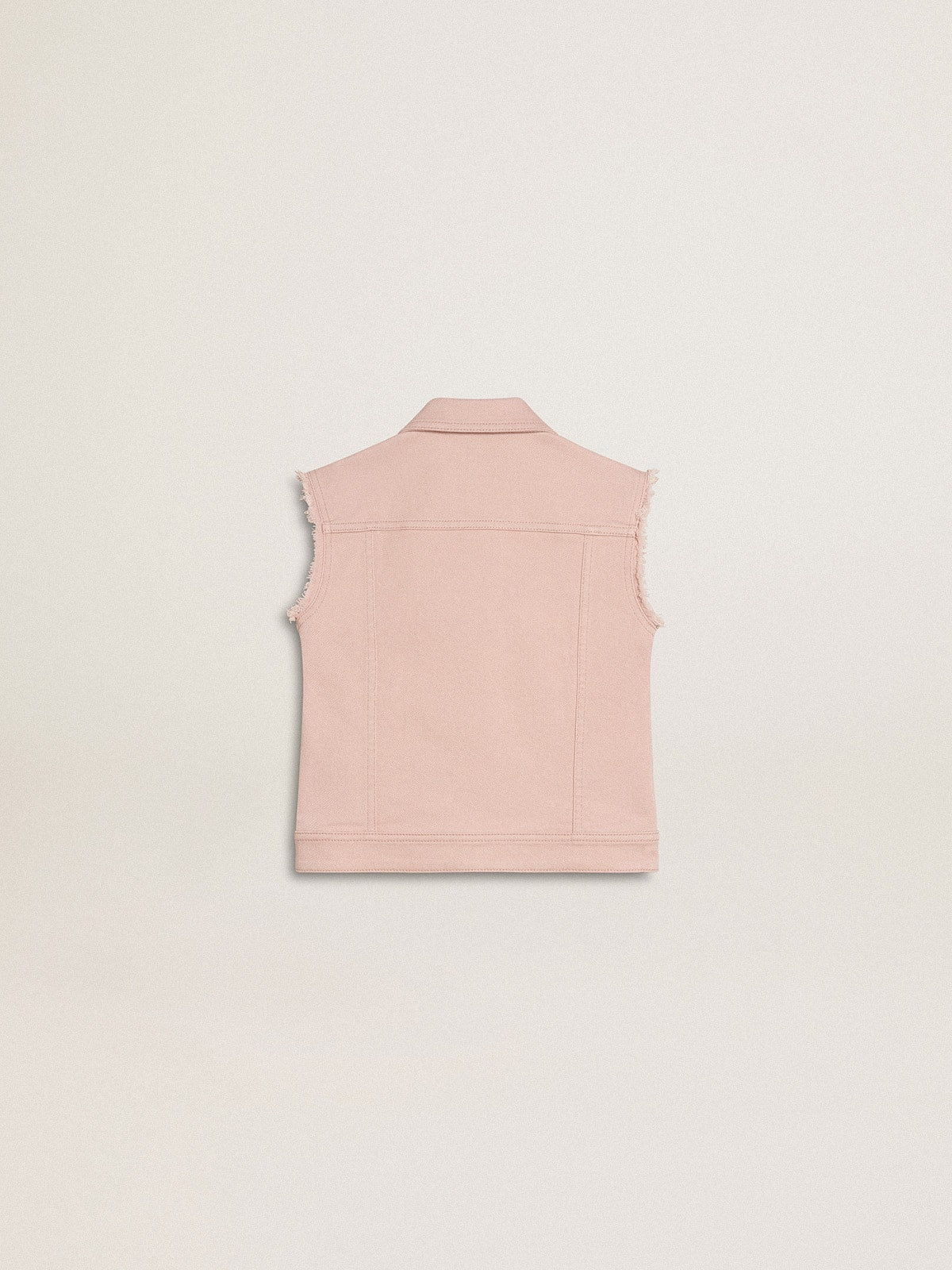 Girls' pink denim vest