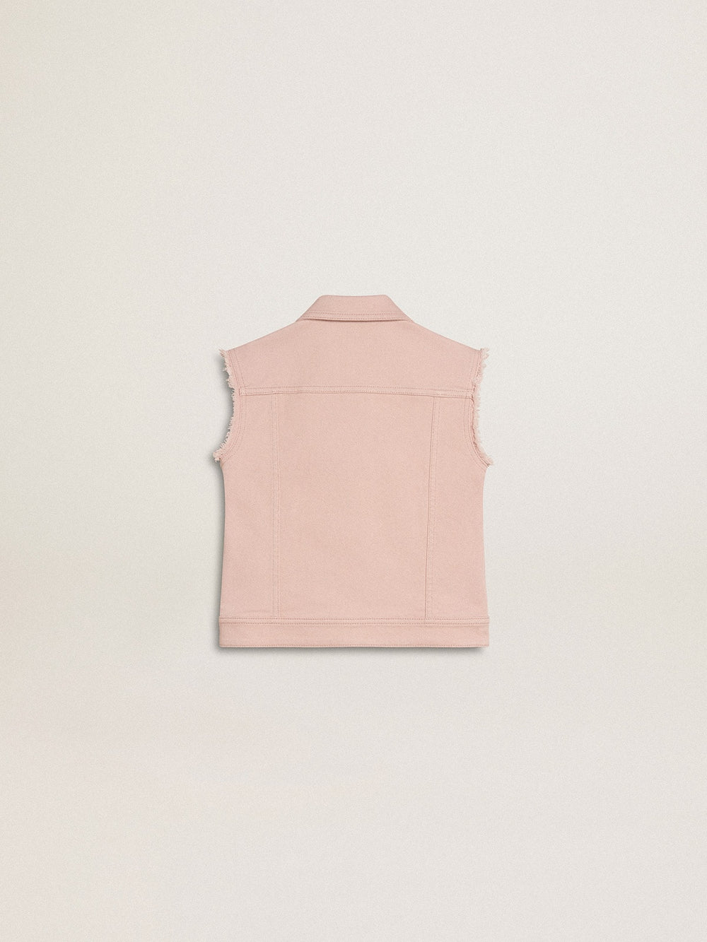 Girls' pink denim vest
