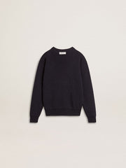 Boys’ blue crew-neck sweater with 'Golden' lettering on the back