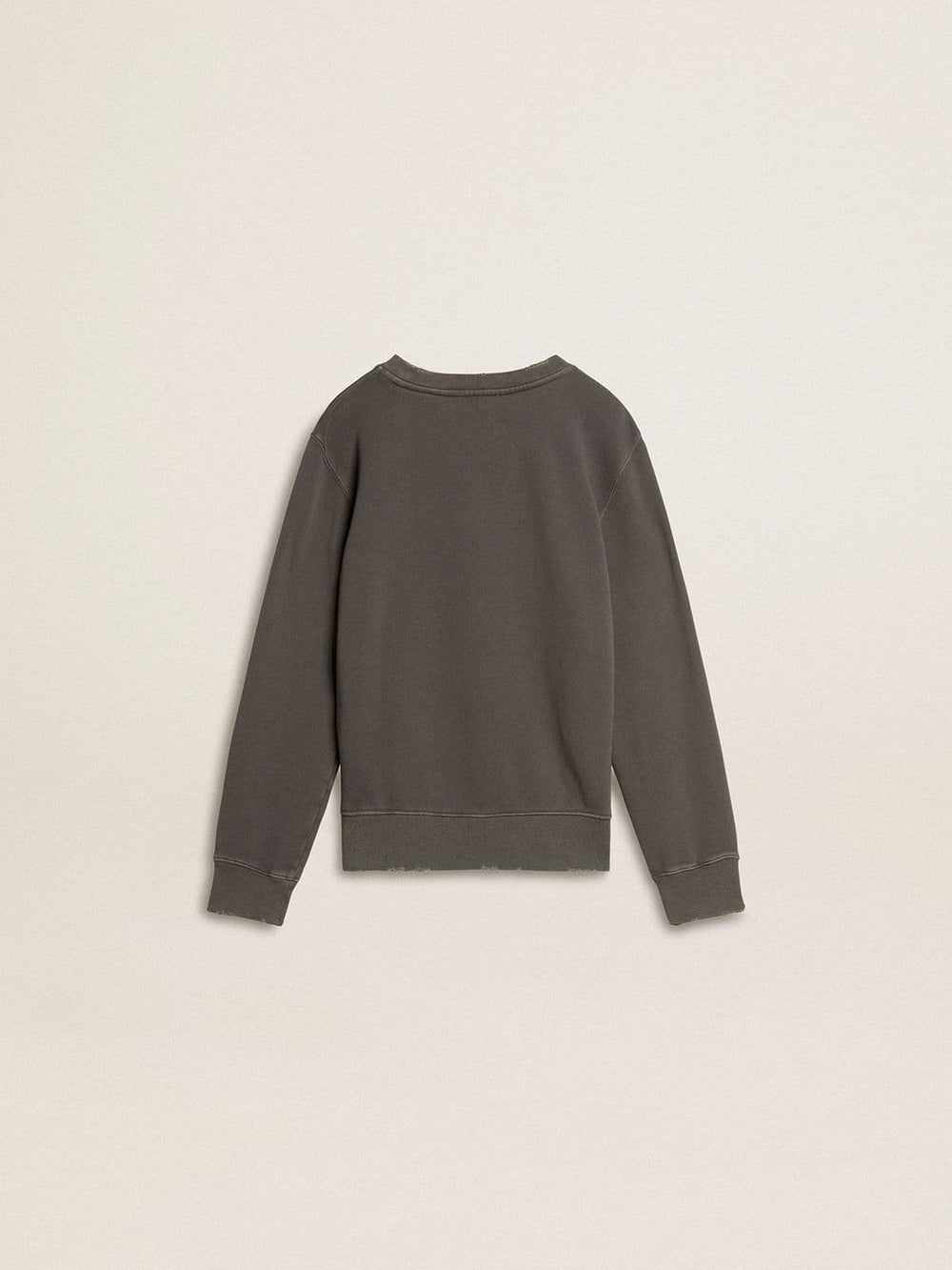 Kids’ gray sweatshirt with raised logo