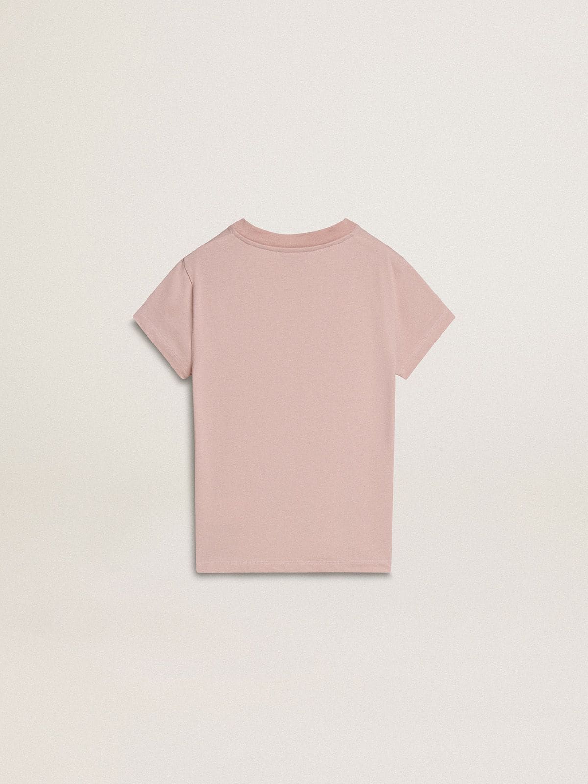 Girls' pink T-shirt with white print