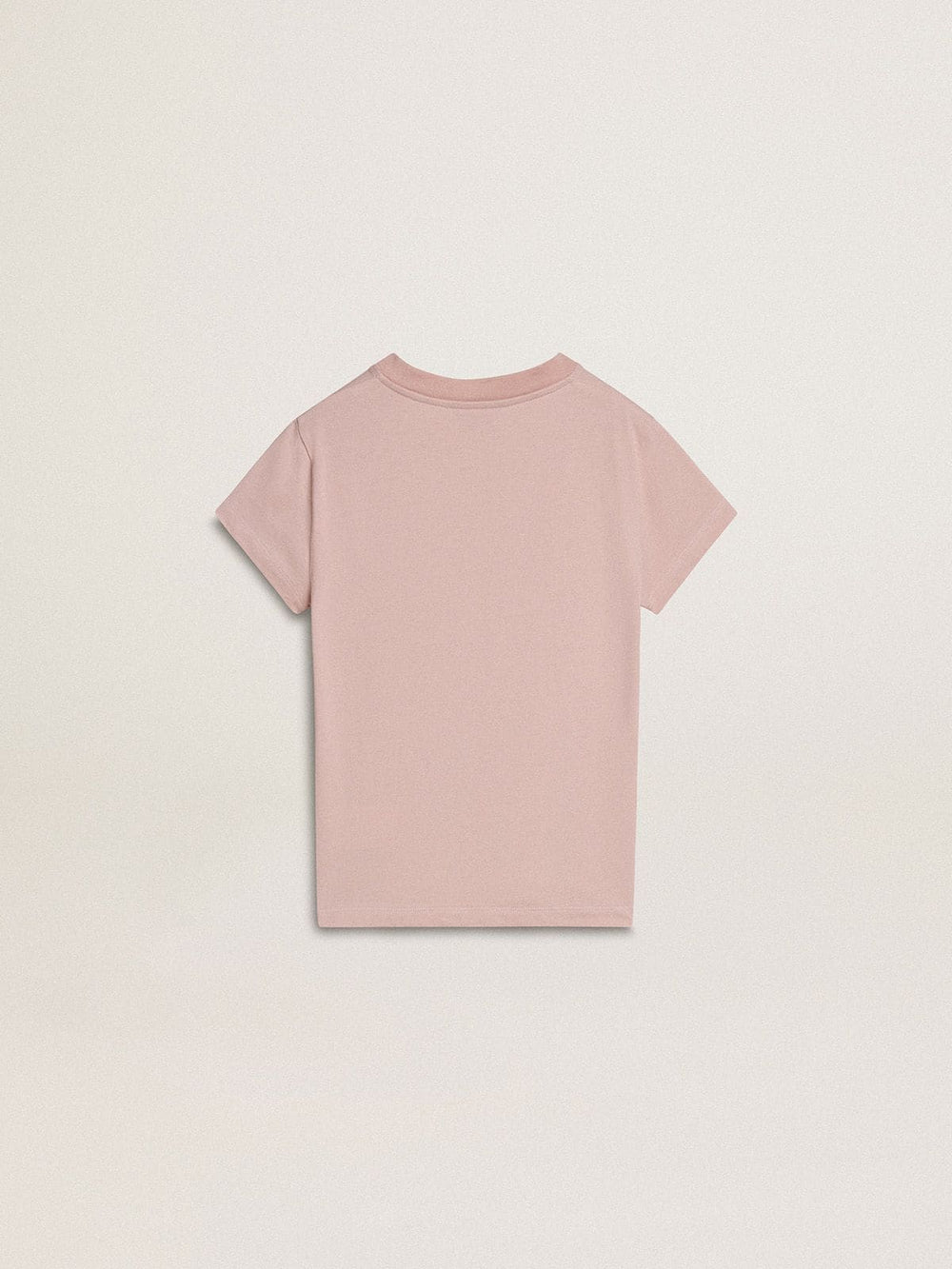 Girls' pink T-shirt with white print