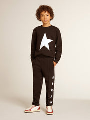 Boys’ black sweatshirt with white maxi star on the front