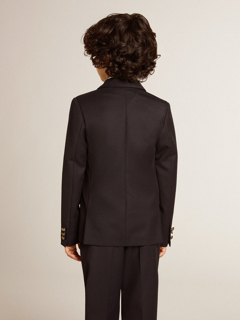 Boys' dark blue double-breasted blazer
