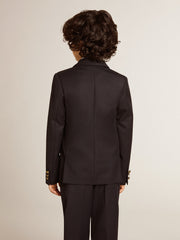 Boys' dark blue double-breasted blazer