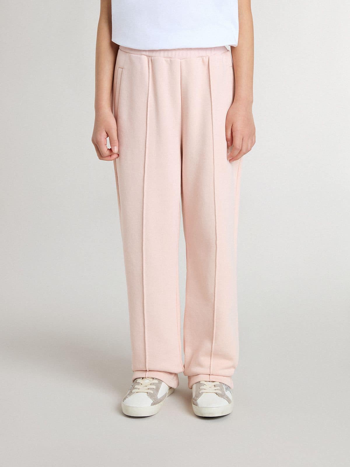 Girls’ pink joggers with print