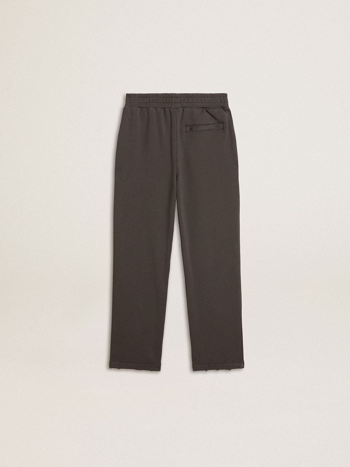 Kids' military-green jogging pants with embroidery