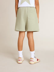Light green shorts with white star
