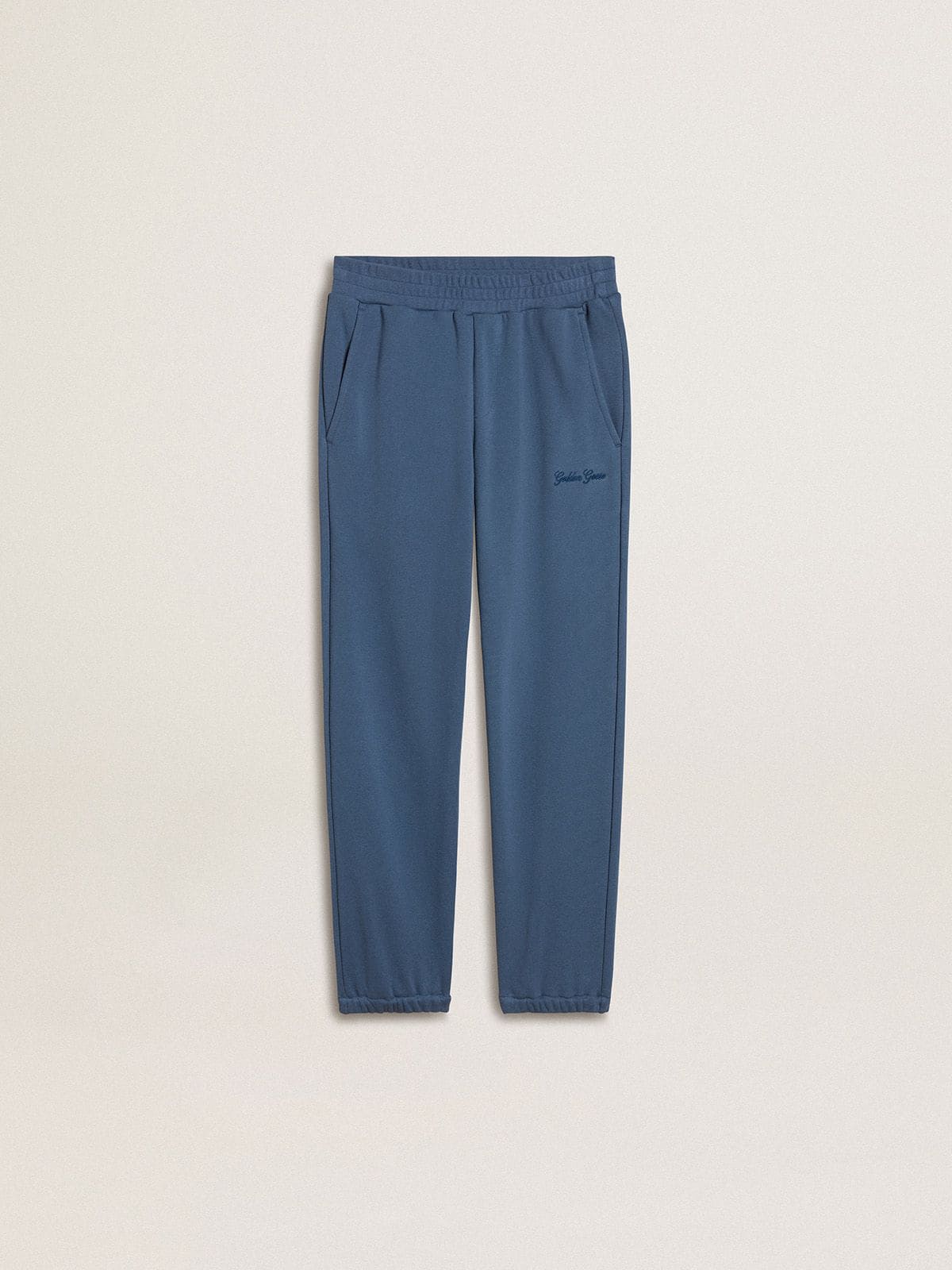 Kids’ blue joggers with embroidery