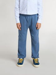 Kids’ blue joggers with embroidery