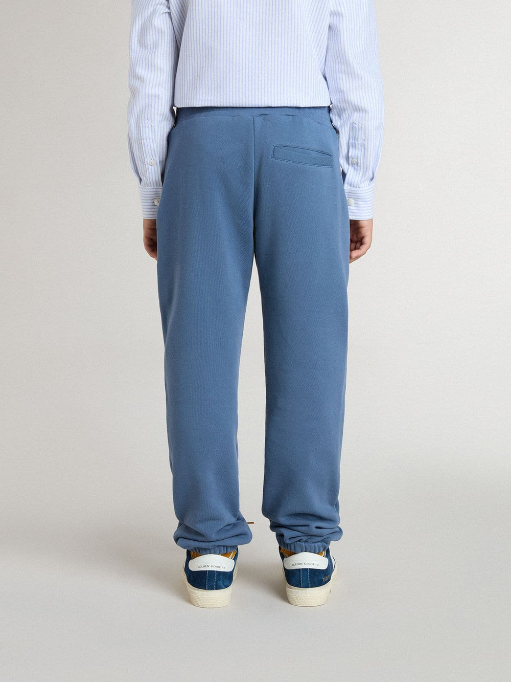 Kids’ blue joggers with embroidery