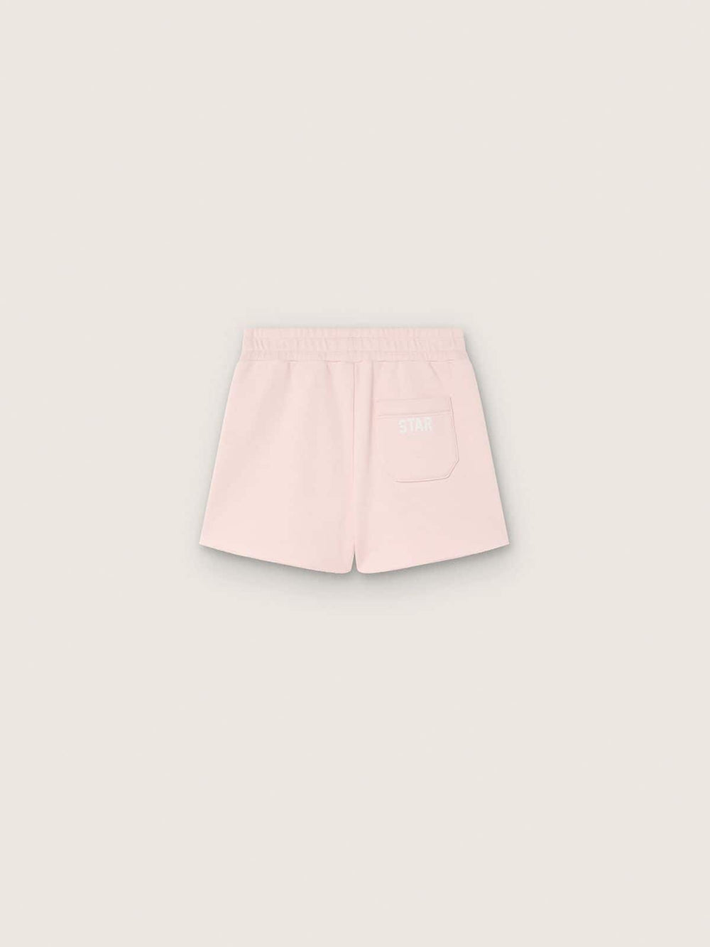 Star girls’ shorts in pink cotton with patch and logo