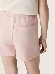 Star girls’ shorts in pink cotton with patch and logo