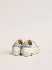 Junior Old School with silver Swarovski crystal heel tab and straps