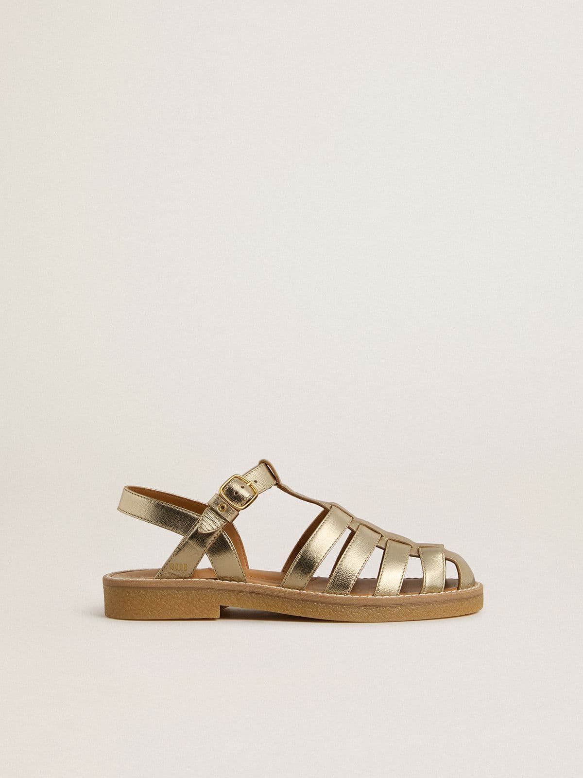 Maxime Young sandals in gold leather