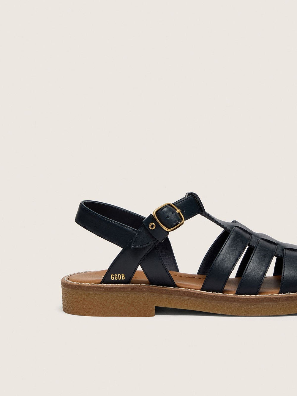 Junior Maxime sandals in navy-blue leather