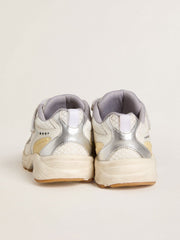 Junior Lightstar in white leather and mesh with white leather star