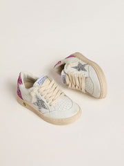 Junior Ball Star with silver glitter star and pink glitter heel tab