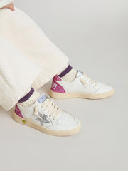 Junior Ball Star with silver glitter star and pink glitter heel tab