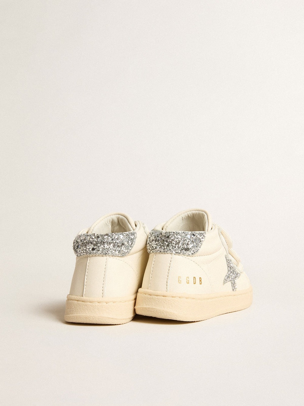 June in nappa leather with silver glitter star and heel tab