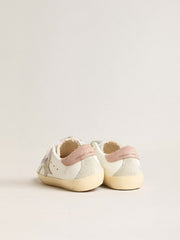 Young Old School in leather with gray suede star and old rose heel tab