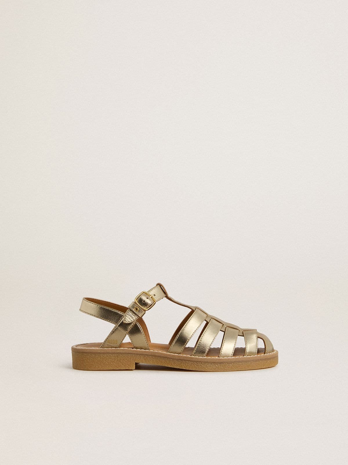 Maxime Junior sandals in gold leather