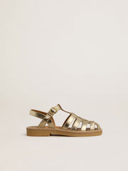 Maxime Junior sandals in gold leather