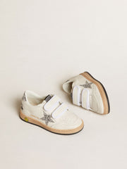 Young Ball Star in nappa with silver glitter star and heel tab