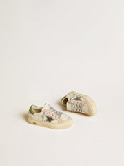 May Teen in nappa with silver star and olive green heel tab