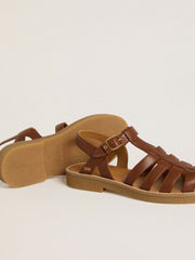 Maxime Junior sandals in brown leather