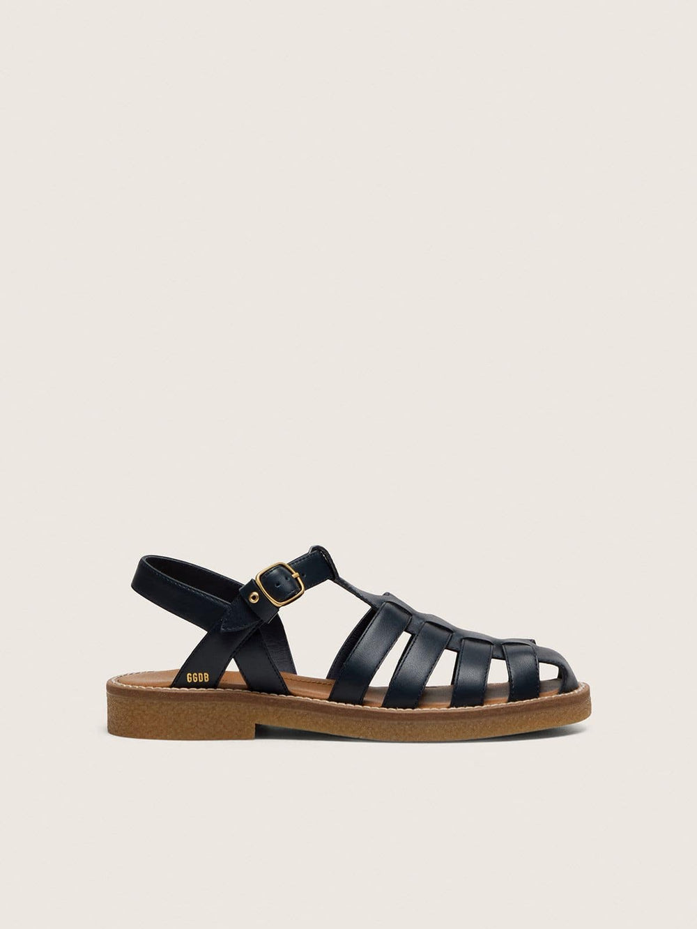 Young Maxime sandals in navy-blue leather