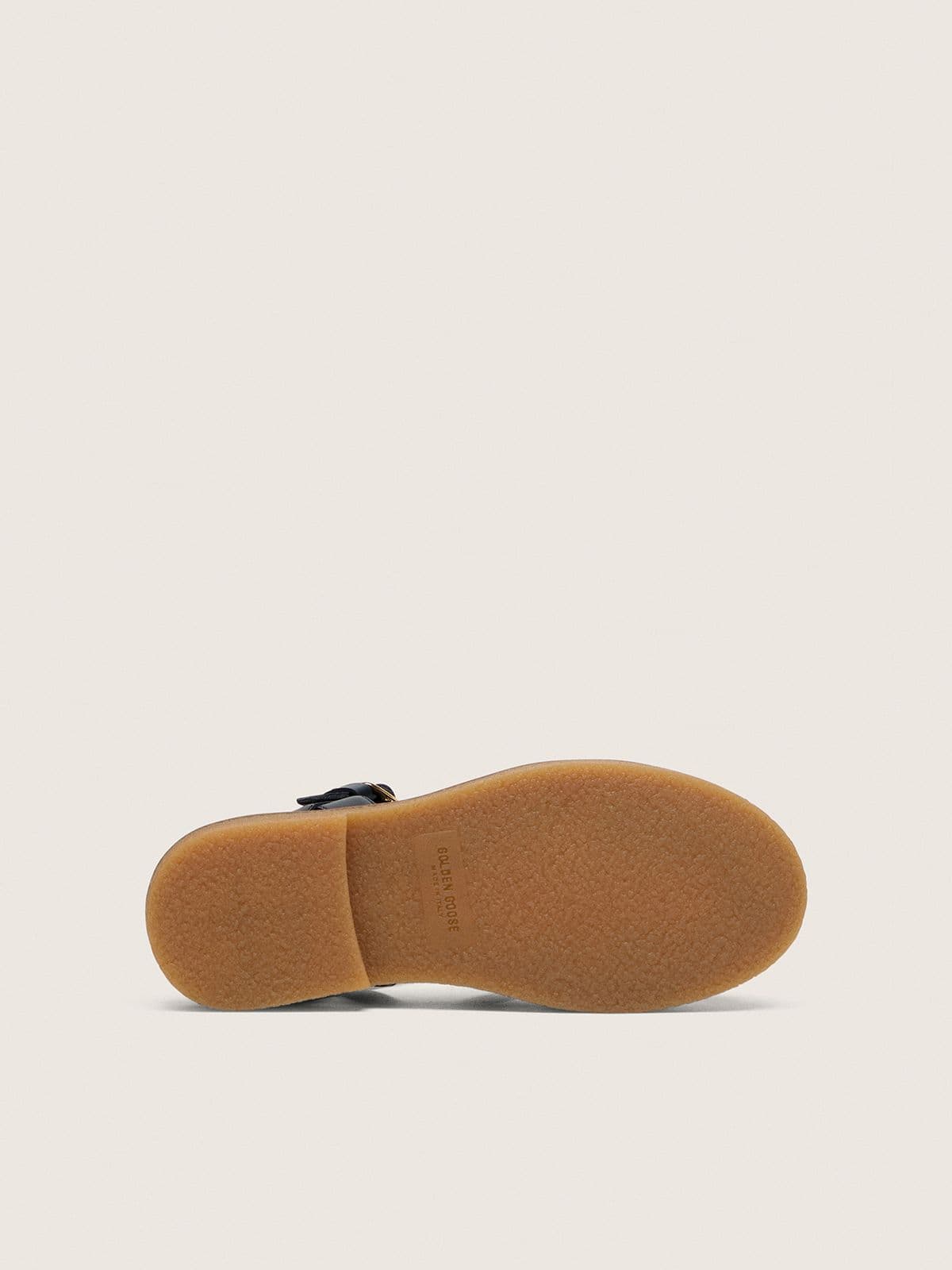 Young Maxime sandals in navy-blue leather